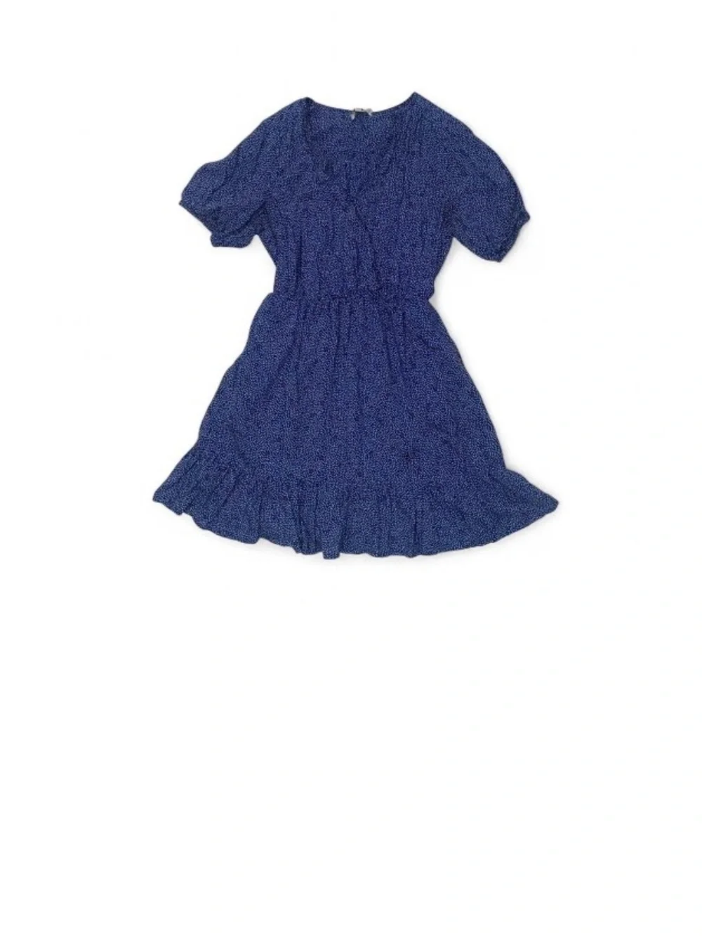 Lucky Brand Blue White Polka Dot Mila Wrap Dress Sz M